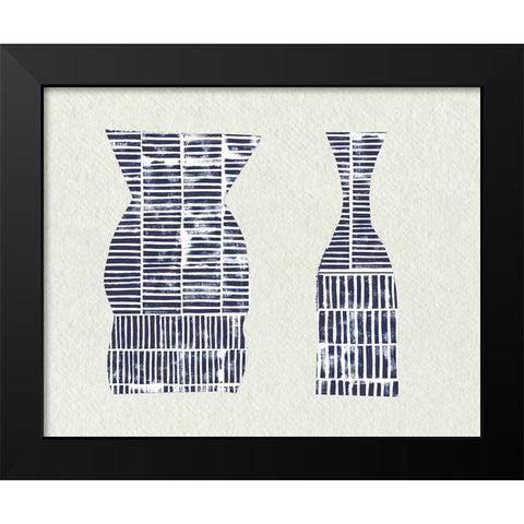 Dashed Modern Vases I Black Modern Wood Framed Art Print by Sizemore, Natalie