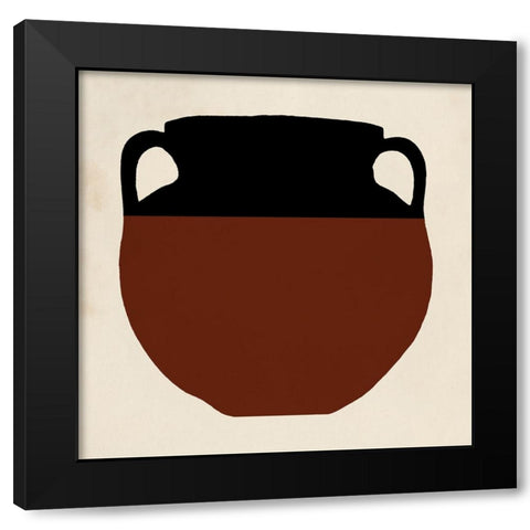 Clay Pot I Black Modern Wood Framed Art Print with Double Matting by Saunders, Alonzo