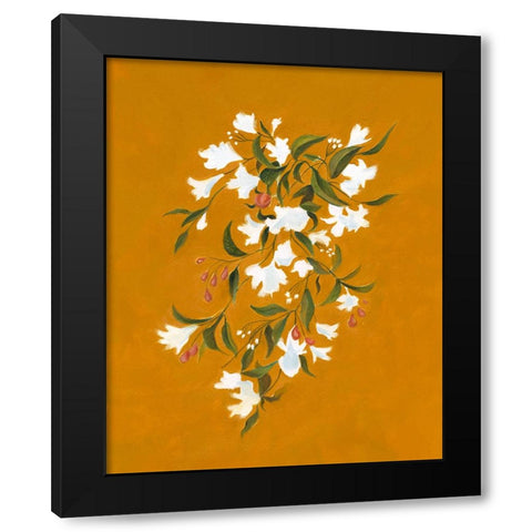 Vine Study in Sienna I Black Modern Wood Framed Art Print by Marr, Laura