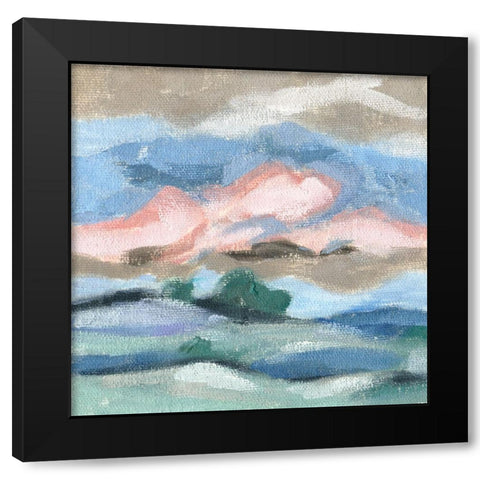 Distant Sky II Black Modern Wood Framed Art Print with Double Matting by Wang, Melissa