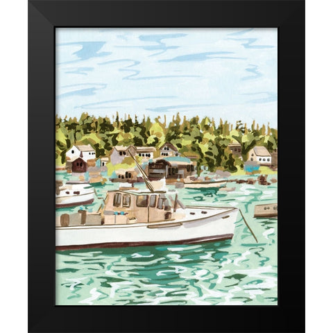 Summer Sails I Black Modern Wood Framed Art Print by Wang, Melissa