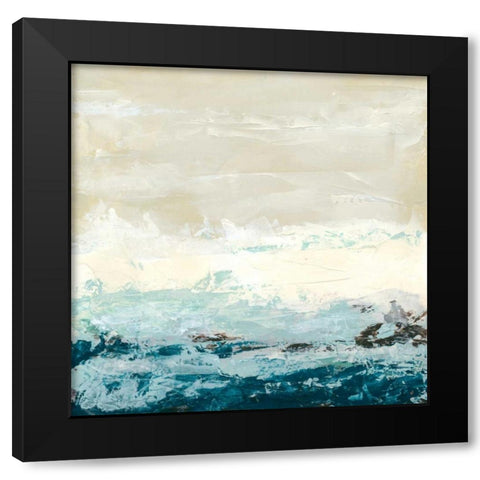 Coastal Currents I Black Modern Wood Framed Art Print with Double Matting by Vess, June Erica