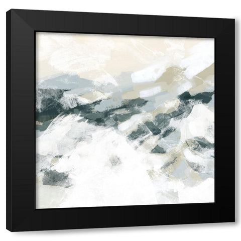 Abstract Snowcap II Black Modern Wood Framed Art Print by Vess, June Erica