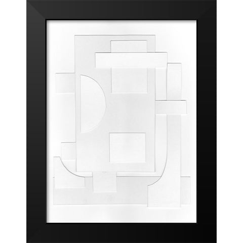 White Geometric II Black Modern Wood Framed Art Print by Willett, Michael