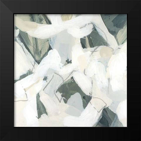 Stone Flecks II Black Modern Wood Framed Art Print by Vess, June Erica