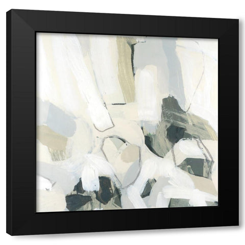 Stone Flecks III Black Modern Wood Framed Art Print by Vess, June Erica