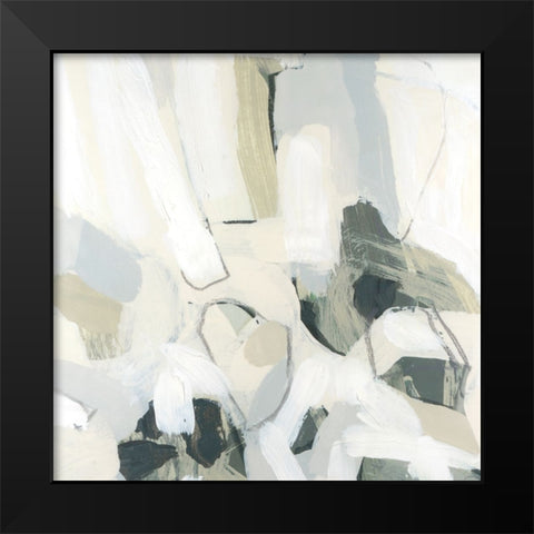 Stone Flecks III Black Modern Wood Framed Art Print by Vess, June Erica