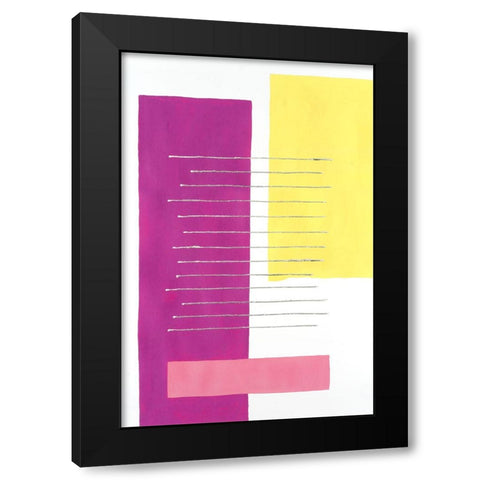 Modulation II Black Modern Wood Framed Art Print with Double Matting by Willett, Michael