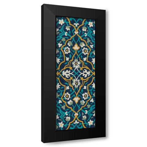 Cobalt Tapestry I Black Modern Wood Framed Art Print with Double Matting by Zarris, Chariklia