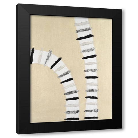 Marked Grooves I Black Modern Wood Framed Art Print by Willett, Michael