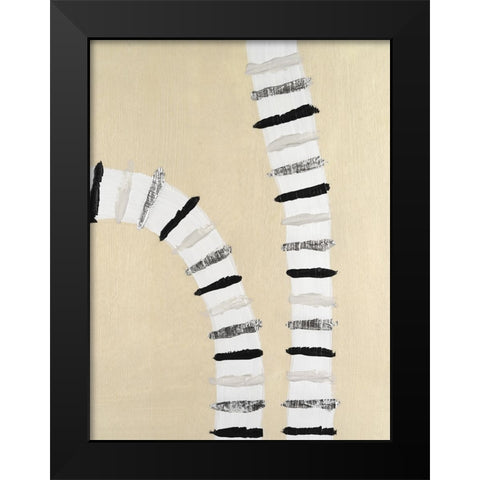 Marked Grooves I Black Modern Wood Framed Art Print by Willett, Michael