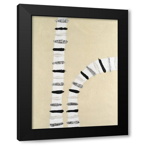 Marked Grooves II Black Modern Wood Framed Art Print by Willett, Michael