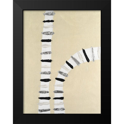 Marked Grooves II Black Modern Wood Framed Art Print by Willett, Michael