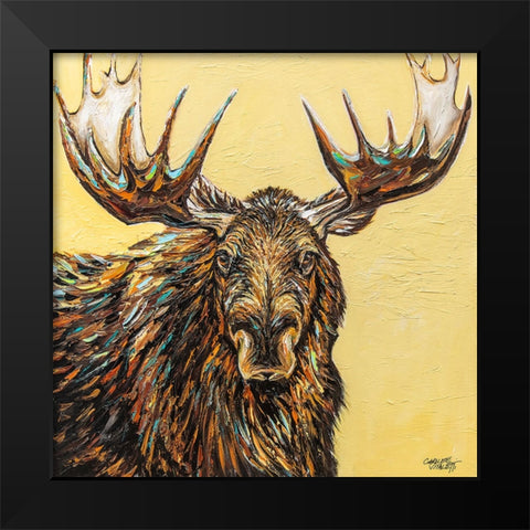 A Large Moose Black Modern Wood Framed Art Print by Vitaletti, Carolee