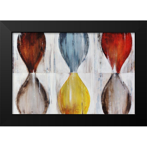 Hour Glass Black Modern Wood Framed Art Print by Edmunds, Sydney