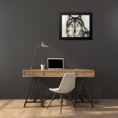 Into the Grey Black Modern Wood Framed Art Print by Edmunds, Sydney