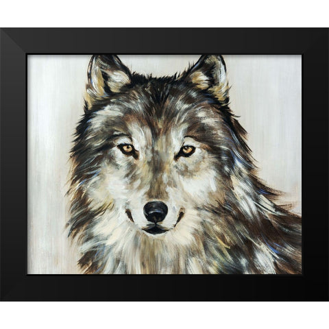 Into the Grey Black Modern Wood Framed Art Print by Edmunds, Sydney