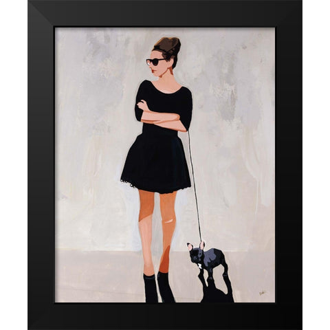 Frenchy Black Modern Wood Framed Art Print by Rabo, Clayton