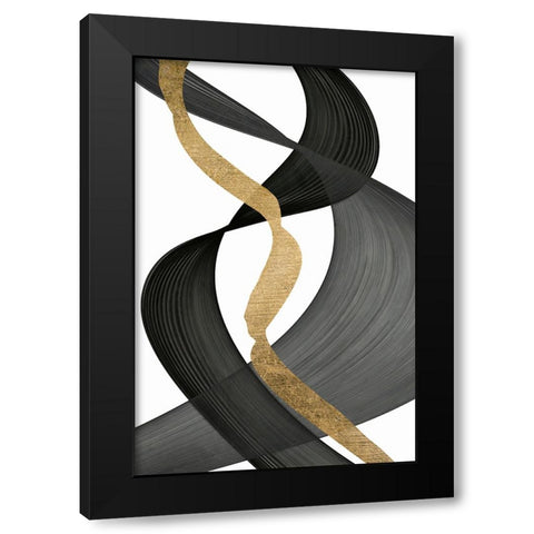 Inner Flow  II Black Modern Wood Framed Art Print by Saunders, Alonzo