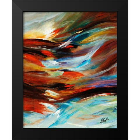 Moroccan Wind Black Modern Wood Framed Art Print by Douglass, Farrell