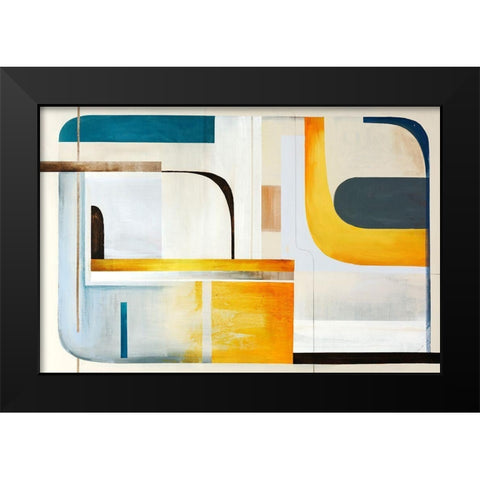 Turnabout Black Modern Wood Framed Art Print by Edmunds, Sydney