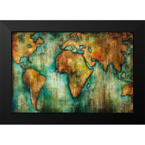 Quest Black Modern Wood Framed Art Print by Edmunds, Sydney