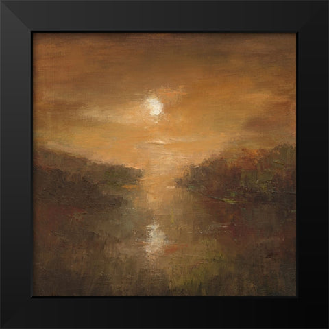 Early Rising Black Modern Wood Framed Art Print by Finch, Sheila