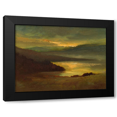Lands End Black Modern Wood Framed Art Print by Finch, Sheila