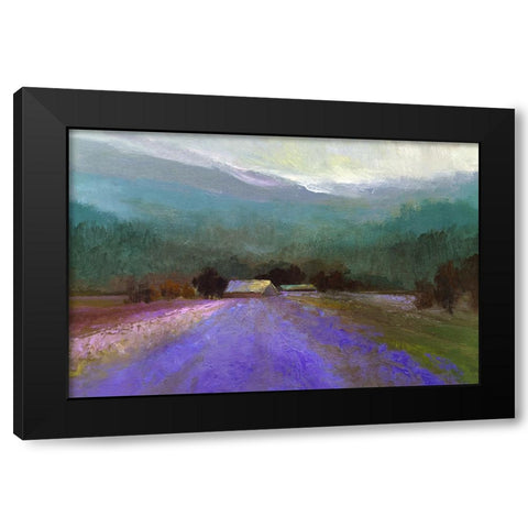 Lavender Light Black Modern Wood Framed Art Print by Finch, Sheila