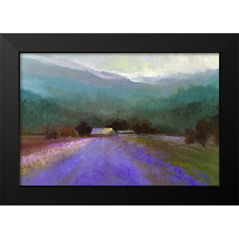 Lavender Light Black Modern Wood Framed Art Print by Finch, Sheila