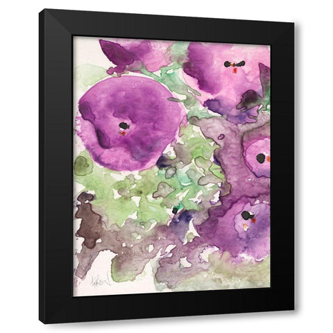 The Purple Bouquet II Black Modern Wood Framed Art Print by Dixon, Samuel