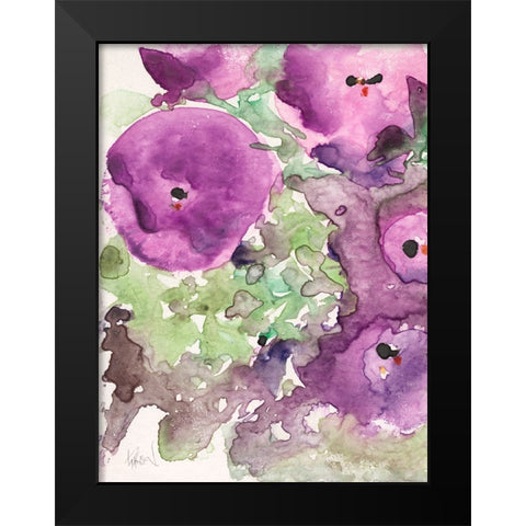 The Purple Bouquet II Black Modern Wood Framed Art Print by Dixon, Samuel