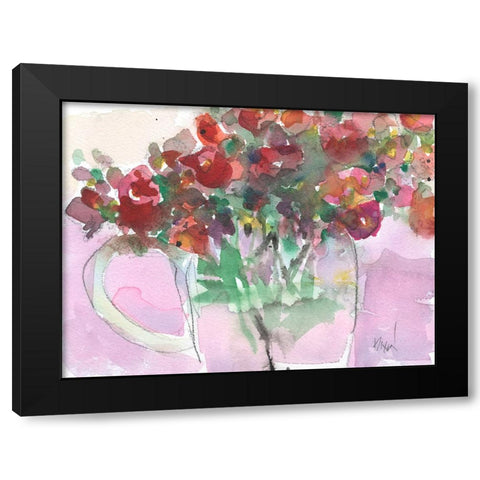 Florals From the Balcony I Black Modern Wood Framed Art Print by Dixon, Samuel