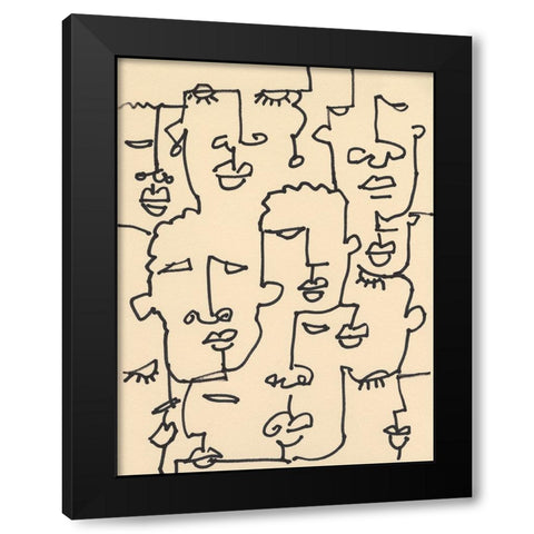 Ethic Inline I Black Modern Wood Framed Art Print by Dixon, Samuel