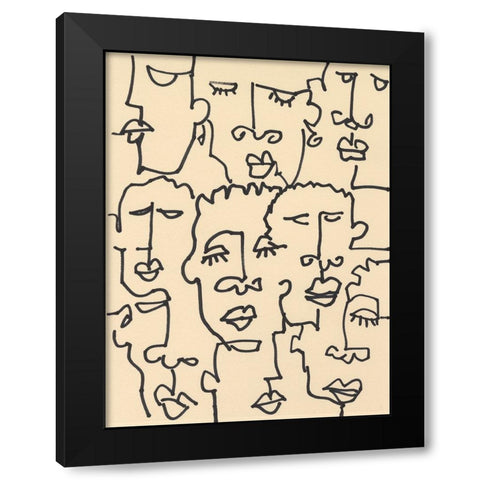 Ethic Inline II Black Modern Wood Framed Art Print with Double Matting by Dixon, Samuel