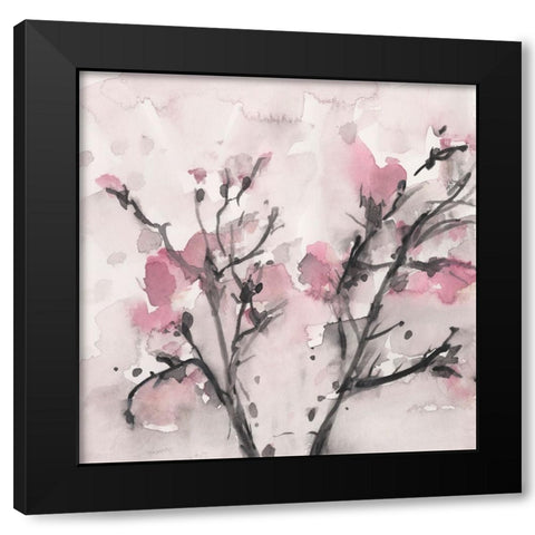 The Blossoms II Black Modern Wood Framed Art Print with Double Matting by Dixon, Samuel