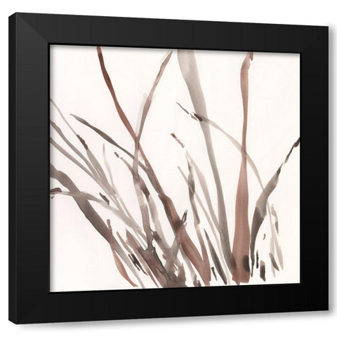 The Brown Grass II Black Modern Wood Framed Art Print with Double Matting by Dixon, Samuel