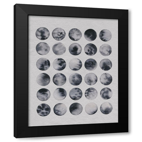 Many Moons I Black Modern Wood Framed Art Print with Double Matting by Popp, Grace