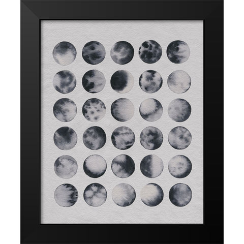 Many Moons II Black Modern Wood Framed Art Print by Popp, Grace