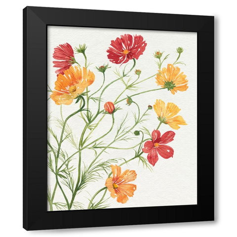 Warm Cosmos II Black Modern Wood Framed Art Print with Double Matting by Popp, Grace