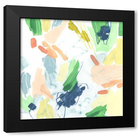 Tropical Terrazzo I Black Modern Wood Framed Art Print with Double Matting by Vess, June Erica