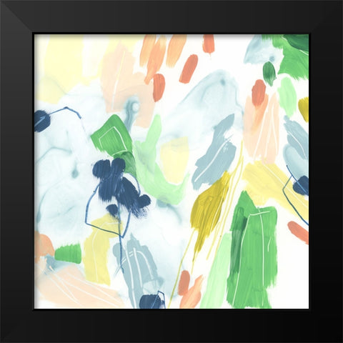 Tropical Terrazzo II Black Modern Wood Framed Art Print by Vess, June Erica