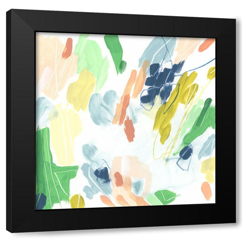 Tropical Terrazzo III Black Modern Wood Framed Art Print with Double Matting by Vess, June Erica