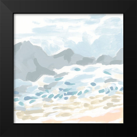 Brush Surf I Black Modern Wood Framed Art Print by Vess, June Erica