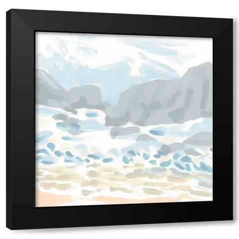 Brush Surf II Black Modern Wood Framed Art Print by Vess, June Erica