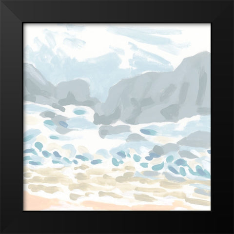 Brush Surf II Black Modern Wood Framed Art Print by Vess, June Erica