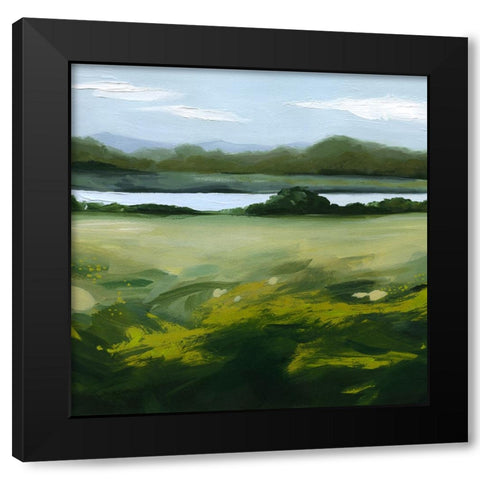 River Run Valley II Black Modern Wood Framed Art Print by Popp, Grace