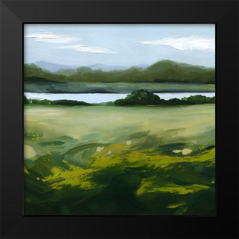 River Run Valley II Black Modern Wood Framed Art Print by Popp, Grace