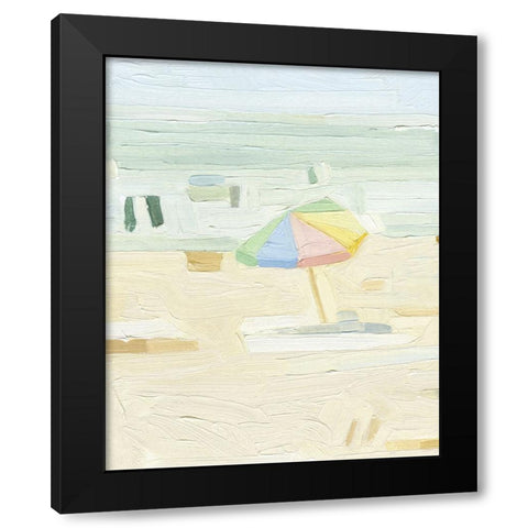 Abstract Umbrella II Black Modern Wood Framed Art Print with Double Matting by Caroline, Emma