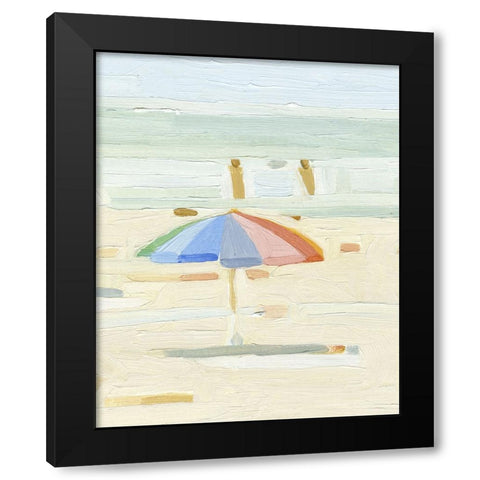 Abstract Umbrella III Black Modern Wood Framed Art Print with Double Matting by Caroline, Emma